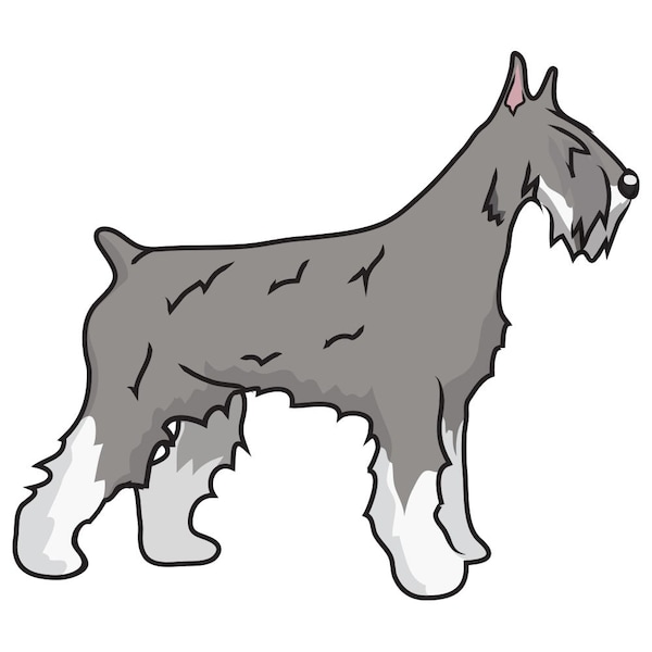 Signmission Standard Schnauzer Dog Decal, Dog Lover Decor Vinyl Sticker D-12-Standard Schnauzer - main